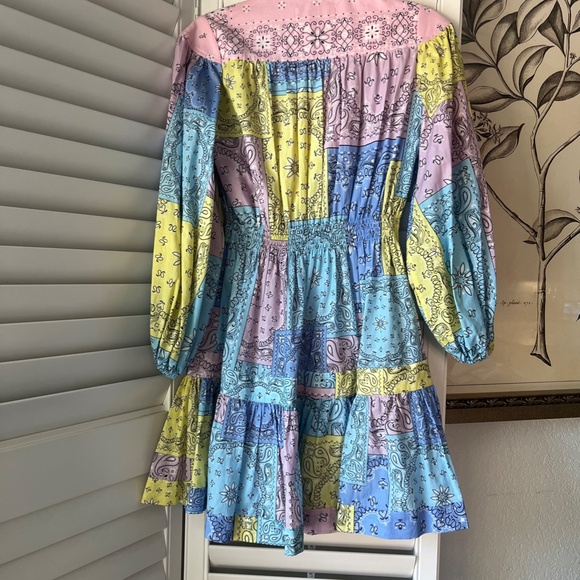 FORTE DEI MARMI COUTURE Bandana-print Mini Dress In Blue Size 38/US M - Picture 10 of 12